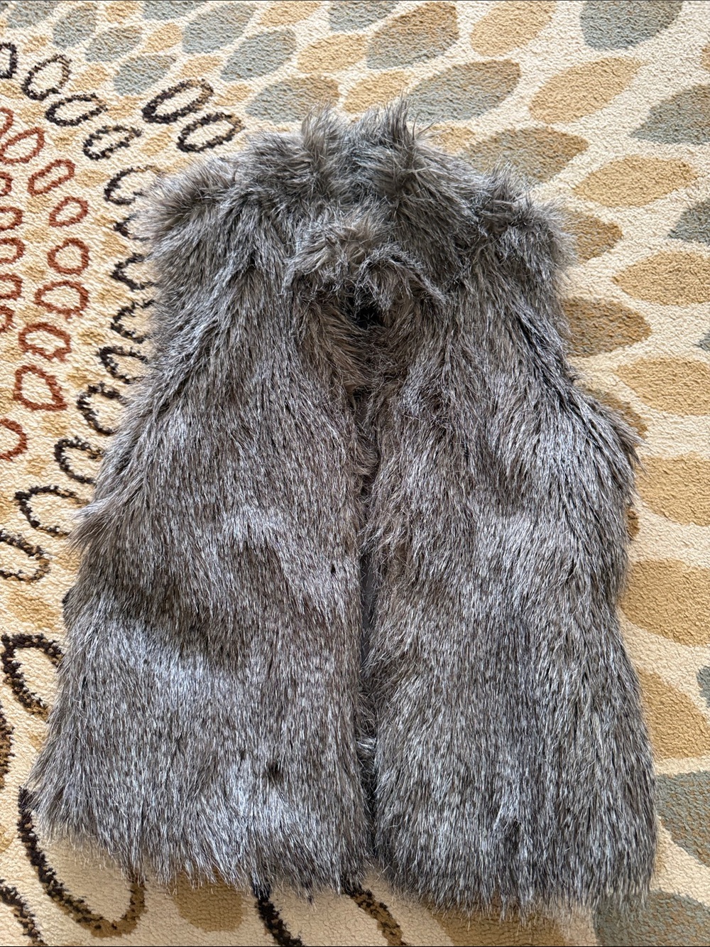 Faux Fur Gray Sleeveless Vest
